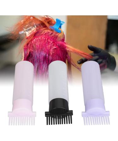 HURRISE Hair Coloring Oiling Bottle Comb Dispensing Shampoo Easy Operation Self Scaled Plastic 3 Colors Root Comb Applicator Bottle for Beauty Salon with Graduated Scale - Buy Online on GoSupps.com