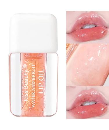 Fruit Pearlescent Plumping Lip Oil  Lip CarePearl & Shimmer Mini Lip Gloss Kit  Lip Care Hydrating Lip Gloss Tinted Lip Balm  Long Lasting & Nourishing Lip Glow Oil  Non-sticky Fresh Texture (Orange) 01 Orange