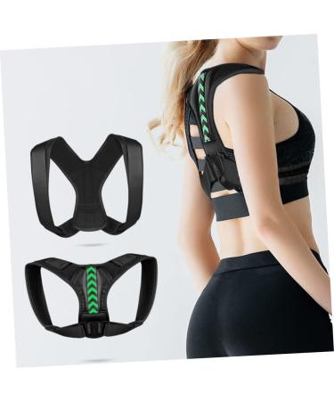 FRCOLOR Posture Belt | Adjustable Posture Trainer for Adults | Ergonomic Hunchback Strap for Men & Women | Black 45X18X1cm - Buy Online on GoSupps.com