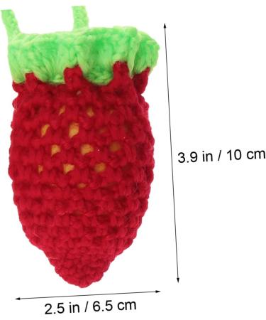 Zerodeko 2pcs Strawberries Fruit Candy Bags Goodie Bags for Kids Egg Bags Mesh Bag Crochet Net Bag Shopping - Buy Online on GoSupps.com