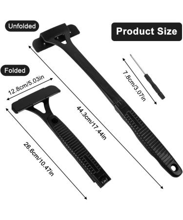 Foreverup Back Razor for Men - 5 Blade Foldable Back Hair Remover | Effective Dry & Wet Shaving - Buy Online on GoSupps.com