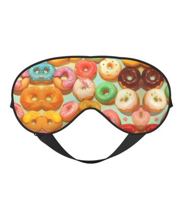 SSIMOO Doughnut Sleep Mask-Adjustable Breathable Fashionable Eye Mask for A Comfortable Sleep Experience Black