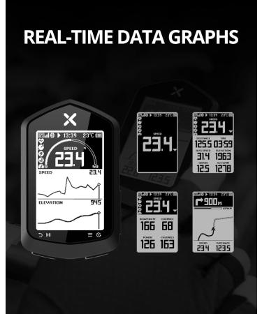 XOSS NAV GPS Cycling Computer - Wireless Ant+ Speedometer Odometer with Bluetooth, Waterproof, 2.4Inch LCD and Auto Backlight | Fits All Bikes - Buy Online on GoSupps.com