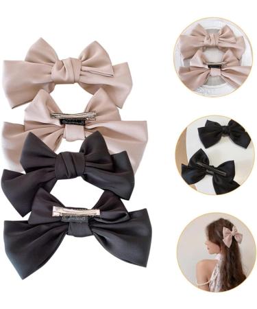 4 Pairs bow hairpin girls hair bows hair bows for girls bows for baby girls toddler bows hair bows for women girls bows for hair Bowknot bow clips bow tie woman fabric headgear - Buy Online on GoSupps.com