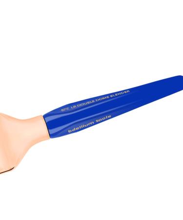 Bdellium Tools Golden Triangle 971 Large Slanted Double Dome Blender | Vegan Synthetic Makeup Brush for Foundation Application & Blending - Blue (1pc - Buy Online on GoSupps.com