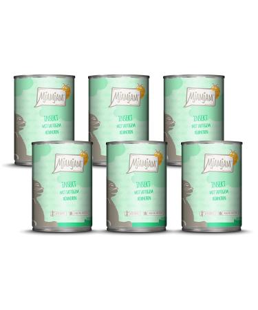 Mjamjam - Premium wet food for cats - insect with juicy chicken 6 -pack (6 x 400 g) grain free with insect protein insect + chicken 400 g (6 Pack)