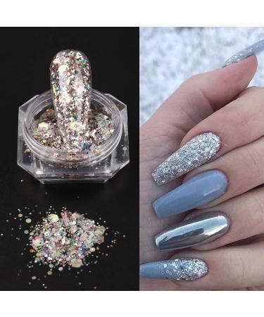 GZSYY Nail Glitter Sequins 6PCS Holographic Nail Powder & Sparkling Flakes for Stunning Nail Art - Buy Online on GoSupps.com