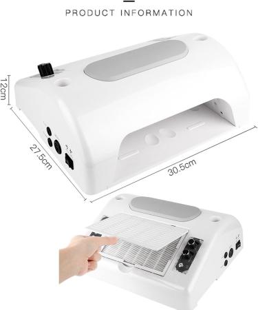 CYzpf Electric Nail Drill with Nail Lamp Professional Nail Dryer with Sensor for Acrylic Gel Poly Nails Curing and Removing Salon Home Use White One Size - Buy Online on GoSupps.com