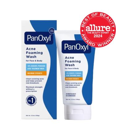 PanOxyl Acne Foaming Wash 10% Benzoyl Peroxide | Maximum Strength Treatment - 5.5 oz - Buy Online on GoSupps.com