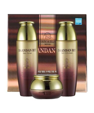 Daandan Bit Royal Premium Snail 3 Set Snail Skin Toner 150ml Snail Skin Emulsion 150ml Snail Firming Cream 50ml Snail Skin Toner Sample 30ml Snail Skin Emulsion 30ml