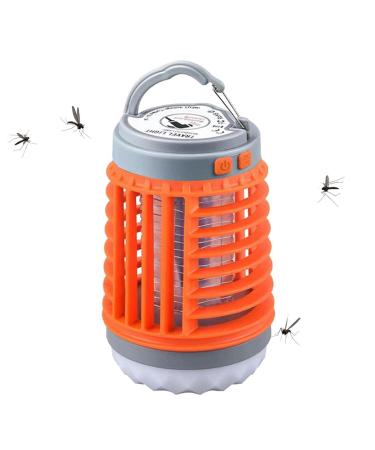 Mosquitoes Killers Lamp Camping Buggs Zapper Solar & USB Powered Electric Fly Killers Mosquitoes Killers Lantern Outdoor Mosquitoes Lamp for Home Camping Garden Orange purple