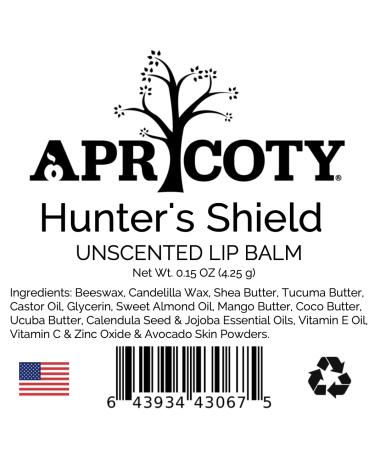 Apricoty Unscented Hunters Shield Lip Balm - Ucuuba & Tucuma Butter for Ultimate Lip Protection - Buy Internationally - Buy Online on GoSupps.com