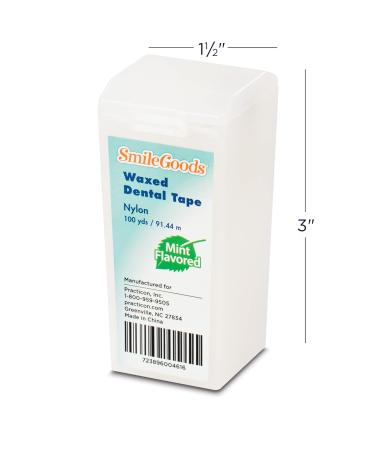 SmileGoods Waxed Dental Tape - 100 Yards Mint Flavored | International Shipping Available - Buy Online on GoSupps.com
