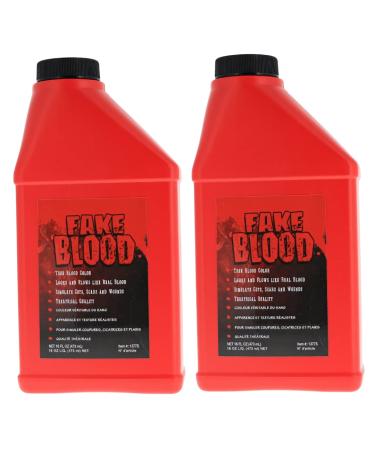 Liquid Latex Fashions - Halloween Fake Blood for Adults and Kids Blood Red Special Effects Theatrical Quality Ideal For Artwork and Plays 2 Pints- 16 Oz 2 Pints 16 Ounce