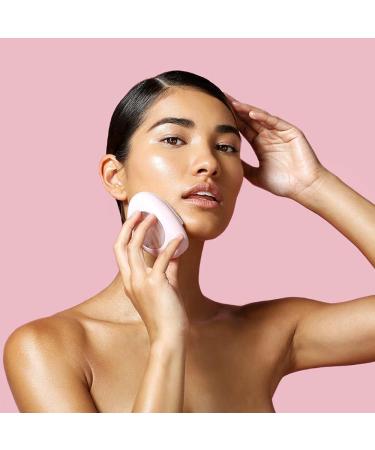 Sonic Facial Cleansing Brush with Heated Rose Quartz - Vibrating Silicone Face Brush - Waterproof & Magnetic Charging - Face Roller for Fine Lines - Buy Online on GoSupps.com