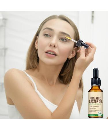 Castor Oil For Hair Growth- 30ml Cold Pressed Castor Oil For Eyelashes And Eyebrows With Eyelash Brush Skin Care Ricin Oil For Dry Damaged Hair And Growth - Buy Online on GoSupps.com