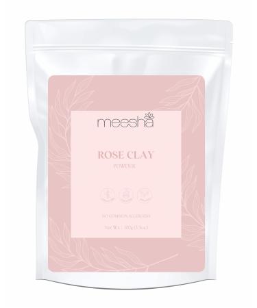 meesha Rose Clay Powder Pink Kaolin Clay | 3.5 oz (100g) | Mild cleansing detoxifying gentle exfoliation clay | DIY face masks body scrubs | 100% Natural skincare and haircare products |