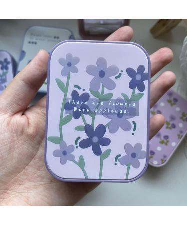 Hrippy Portable Travel Contact Lens Case Kit - Blue Pink Purple | Includes 2 Solution Bottles & Tweezers - Buy Online on GoSupps.com
