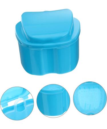 Coheali Prosthetic Toothbrush & Denture Box - Pink & Light Blue Storage for False Teeth | Durable Dental Compression Container - Buy Online on GoSupps.com