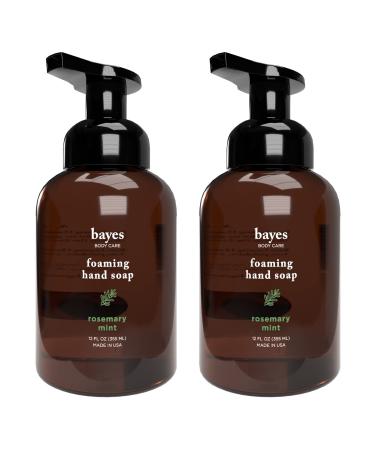 Foaming Hand Soap, Plant-Derived - Aromatic and Nourishing Hand Wash, Infused with Natural Essential Oils - USDA Certified Biobased - 12 Ounce, Rosemary Mint, 2 Pack Rosemary Mint 12 Fl Oz (Pack of 2)