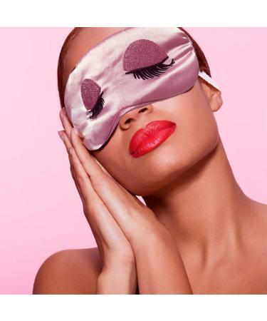 Ulife Mall Soft Satin Sleep Mask - Silk Eye Mask for Women Breathable Sleep Blindfold with Rubber Band Skin-Friendly Ultra-Like Sleep Mask - Pink - Buy Online on GoSupps.com