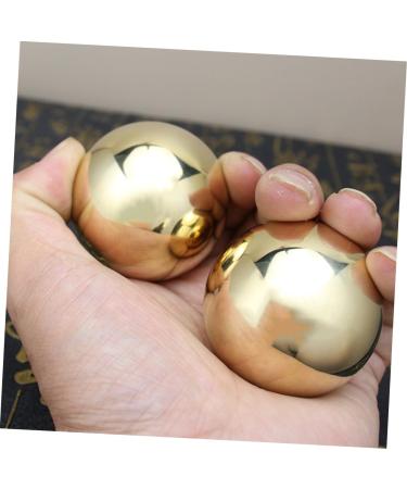 Magiclulu Brass Hand Training Massage Balls - Perfect for Palms & Finger Fitness | Enhance Grip & Relaxation - Buy Online on GoSupps.com