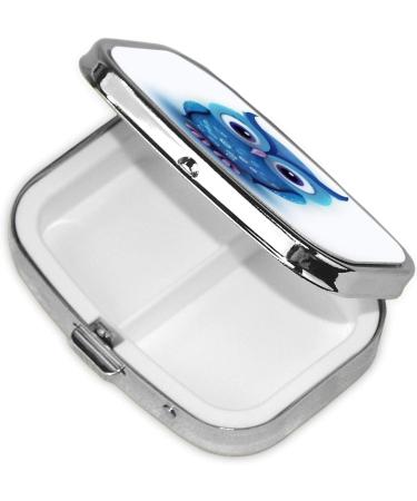 Buy Blue Owl Printed Square Pill Box - Portable Medicine Organiser for Travel | International Shipping - Buy Online on GoSupps.com