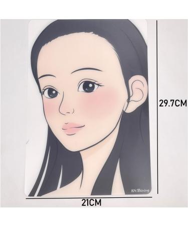 2 Piece Faces Practice Board Set - Face Painting & Display Tool for Makeup Artists - Reusable Side Face & Arm Templates - Buy Online on GoSupps.com