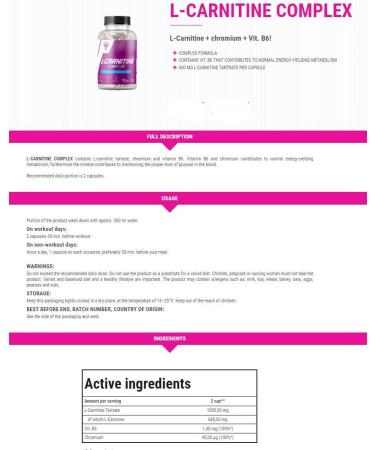 L-Carnitine Complex 90caps - Burn fat for energy - Buy Online on GoSupps.com