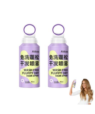 Wash Free Fluffy Dry Hair Spray Reduces Greasiness & Oiliness Hair Volumizer Spray Refreshing Oil Control Fluffy Volume Lift Hair Spray Dry Hair Spray For Everyone (80ML+80ML)