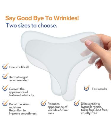 2 Pack Silicone Chest Wrinkle Pads - Reusable Anti-Wrinkle Decollete Patches - Buy Online on GoSupps.com