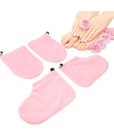 gants de cire de paraffine chaussons femmes peluches douces SPA cire chaude mitaines de traitement thermique chaussons pour le soin des mains et des pieds - Buy Online on GoSupps.com