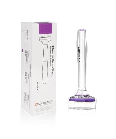 KOI BEAUTY Derma Stamp 1mm for Hair and Beard Growth for Women and Men Derma Roller with 80 Titanium Needles Professional Microneedling Pen Dermastamp for Face Body and Scalp Skin Care at Home