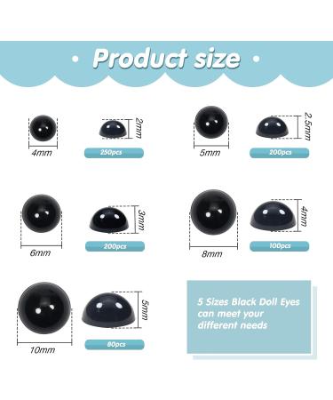 TOAOB 830pcs Black Doll Eyes Set for Stuffed Animals and Crafts - Buy Online on GoSupps.com