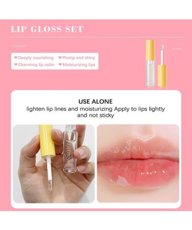 VERONNI 6 Colors Lip Tinted Stain Gloss Set - Hydrating Plumping Liquid Lipstick & Moisturizing Clear Lip Oil for Dry Lips - Buy Online on GoSupps.com