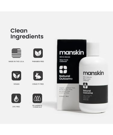 Men's Skin Face Wash - Mint & Marula Refreshing Cleansing Gel | Sulfate-Free 8 oz | International Shipping - Buy Online on GoSupps.com