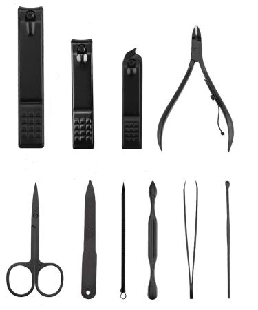 Professional Stainless Steel Manicure Set for Ingrown Toenail Clipper Grooming - Pedicure Kit with Toe Nail Cutter and Cuticle Trimmer (Black&Red 18 In 1) - Buy Online on GoSupps.com