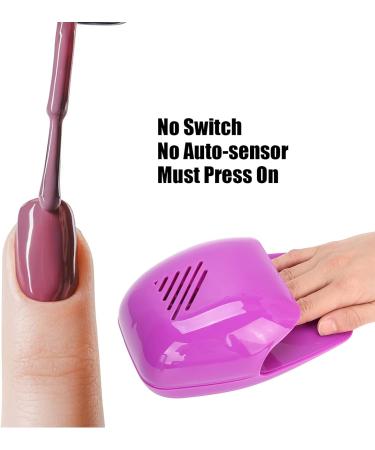 Portable Nail Dryer - Cooling Fan for Quick Drying of Nail Polish (Violet) | Ideal for Home and Salon Use - Buy Online on GoSupps.com