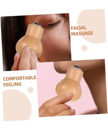 minkissy 2pcs Massager Tool Bulbs Walker Face Roller for Women Wooden Massage Roller Face Puffiness Roller Eye Care Massage Roller Massage Roller for Face Eye Roller Light Bulb Ball Beech 5.00X4.00X2.00CM As Shown - Buy Online on GoSupps.com