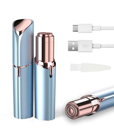 Facial Hair Removal for Women Electric Painless Facial Hair Remover for Face Lip Chin with USB Rechargeable Blue