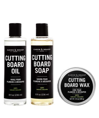Caron & Doucet - Ultimate Cutting Board Maintenance Kit - Cutting Board Oil Cutting Board Soap Cutting Board Wax