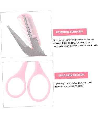 Beaupretty 4-Piece Eyebrow & Beard Trimmer Set - Scissors Combs & Facial Clippers | Pink Makeup Tools for Precision Grooming - Buy Online on GoSupps.com