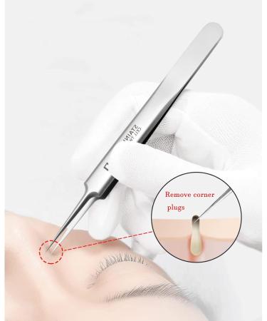 Blackhead Tweezers Precision Stainless Steel Curved Hook for Acne Pimples Comedones Stains or Splinter Removal and Treatment of Ingrown Hair - Buy Online on GoSupps.com
