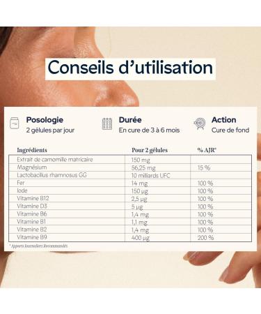 EPYCURE - Cure Essentiel Maternit - Croissance Tissus Maternels et Bien- tre - 100% Naturel - Vitamine B9 Camomille Lactobacillus Magn sium Fer Iode - 1 Mois - Vegan - Buy Online on GoSupps.com