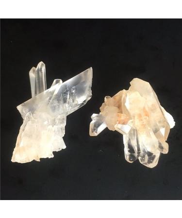 Natural Crystal Rough 2PCS Natural Stone and Crystal Specimen Druzy Cluster Minerals Point Curative Fengshui Gift Wicca Ornments for Home Decorative - Buy Online on GoSupps.com