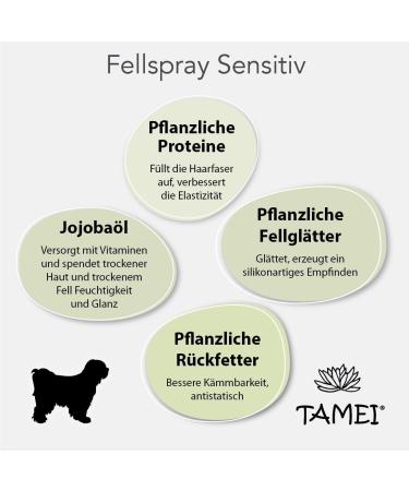 TAMEI BIO Fellspray for Sensitive Dogs & Puppies - Organic Vegan Combing Aid 100ml - Fragrance-Free Fur Nourishing & Vitalizing - Buy Online on GoSupps.com