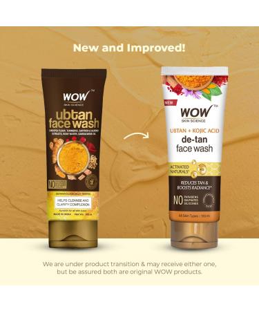 Buy WOW Skin Science Ubtan Face Wash - Chickpea Flour Turmeric & Saffron - No Sulphates or Parabens - 100 mL - International Shipping Available - Buy Online on GoSupps.com