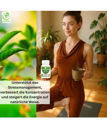  Morsan Healthcare Ashwagandha (Withania somnifera) Capsules | Pack of 60 x 500 mg. Vegetarian capsules | Natural food supplement | GMP certified | Gluten-free (120) - Buy Online on GoSupps.com