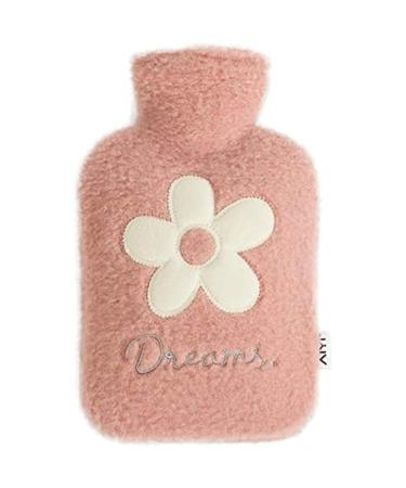 Olotu hot water bottle Cute hot water bottle creative heat pocket with fluffy cover heat pack for menstrual cramps neck and shoulder relief gift