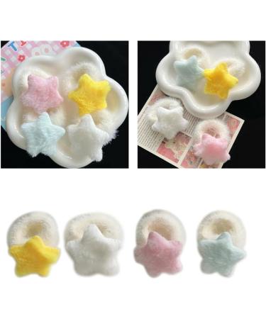 xbiez Cute Scrunchies Y2K Style Star Hair Tie Hair Rope Strong Hold Colorful Costume Star Hair Tie Scrunchie Hair Accessories Pink - Buy Online on GoSupps.com